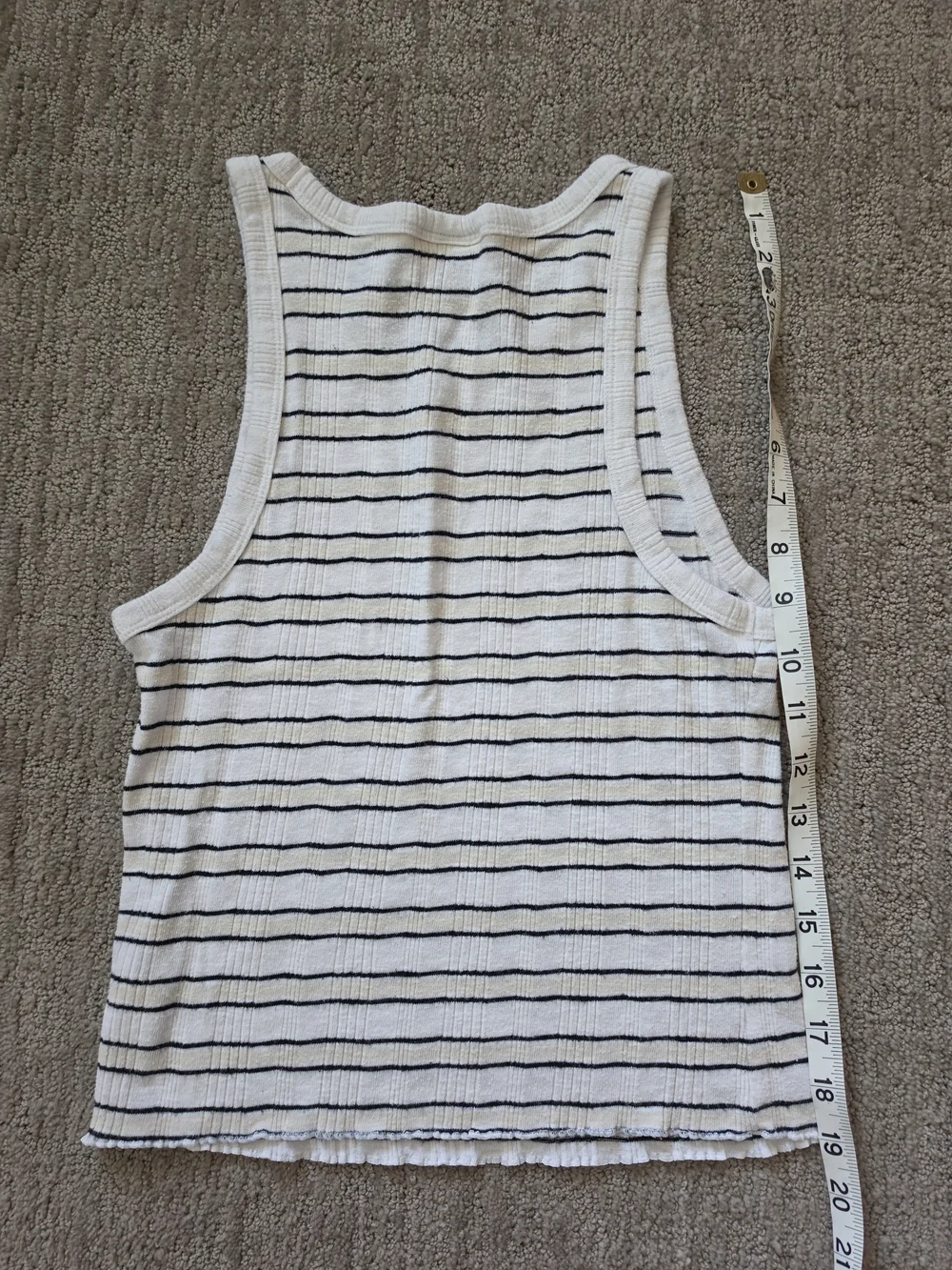 Universal Thread White & Black Ribbed Striped Tank - Picture 3 of 4